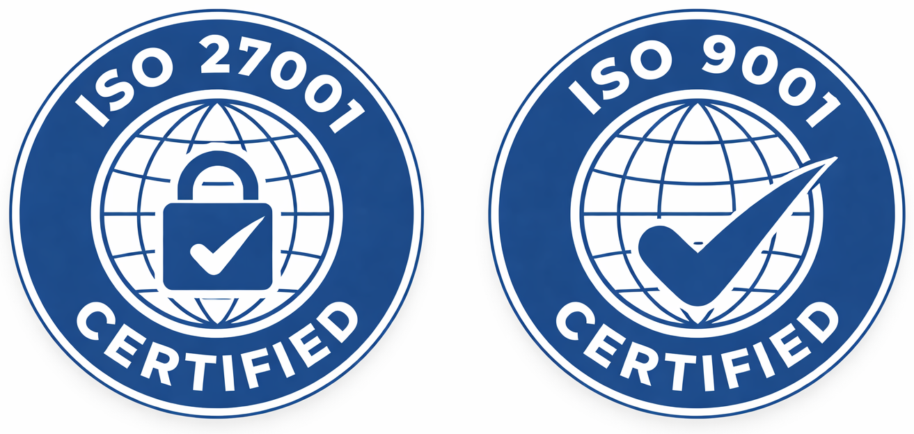 ISO 27001 en ISO 9001 gecertificeerd